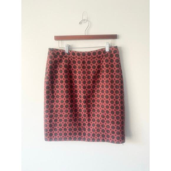 BODEN British Tweed by Moon 100% Wool Polka Dot Crossover Mini Skirt 8L - Picture 6 of 7